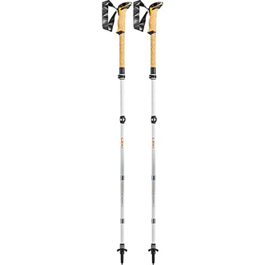 LEKI Cressida FX Carbon AS Stöcke, White-Mango-Silver, 100-120cm im Sale